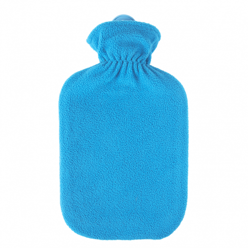 Saenger Waermflasche mit Fleecebezug Azurblau